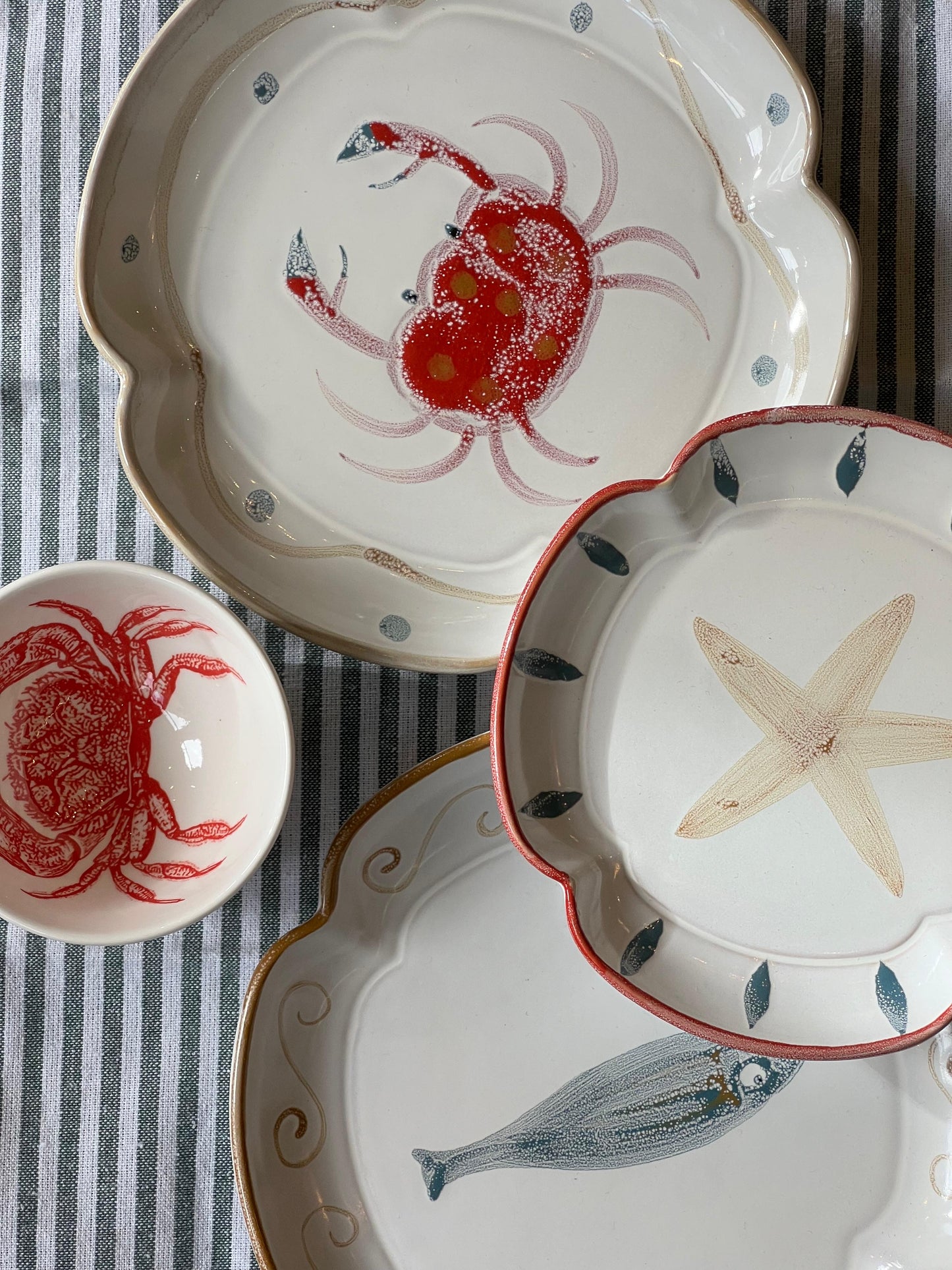 Stoneware Oval Fluted Sardine Plate