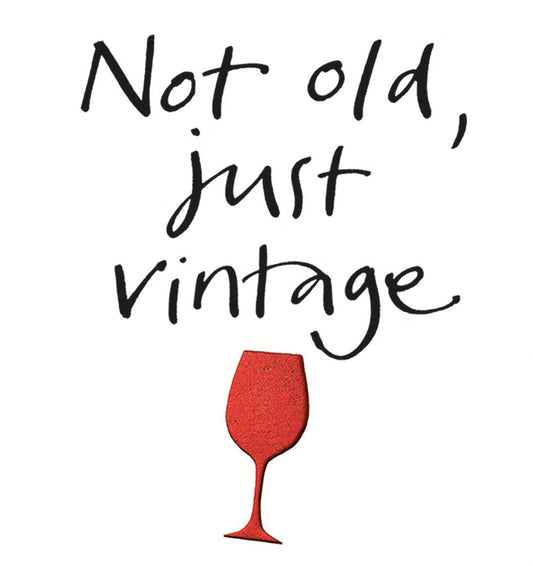 Vintage wine card