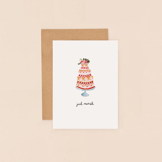 Just married cake Mini Card