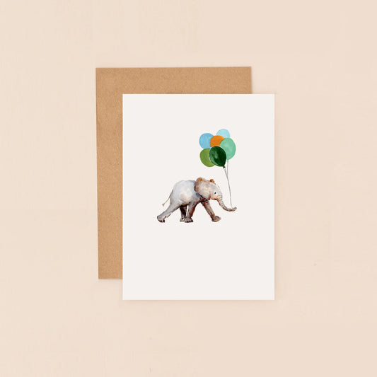 Elephant balloons Mini Card