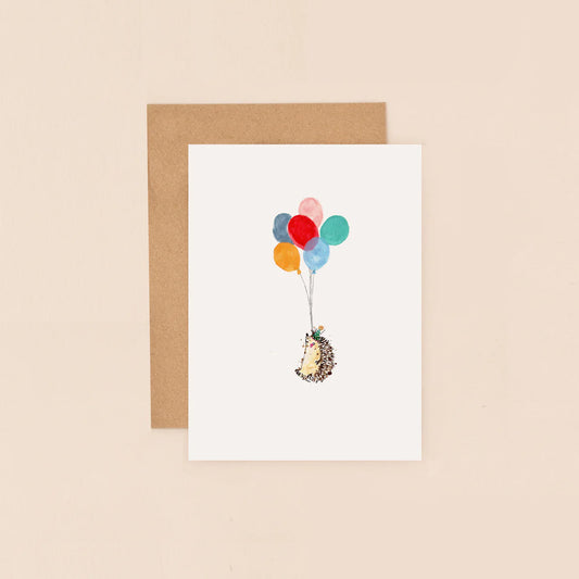 Hedgehog balloon Mini Card