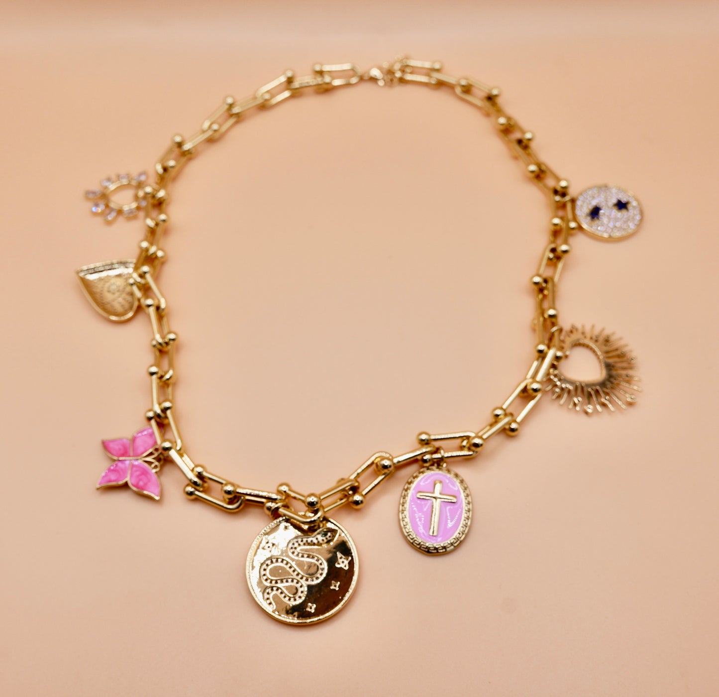 Multi charm necklace
