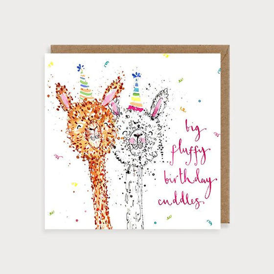 Fluffy Cuddles Birthday Card