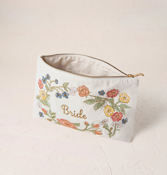 Elizabeth Scarlett Everyday pouch - White bridal floral