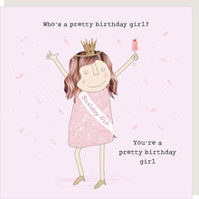  Pretty Birthday Girl Card