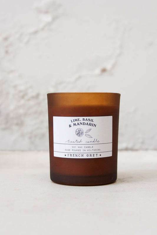Lime, Basil & Mandarin - French Grey Signature Candle