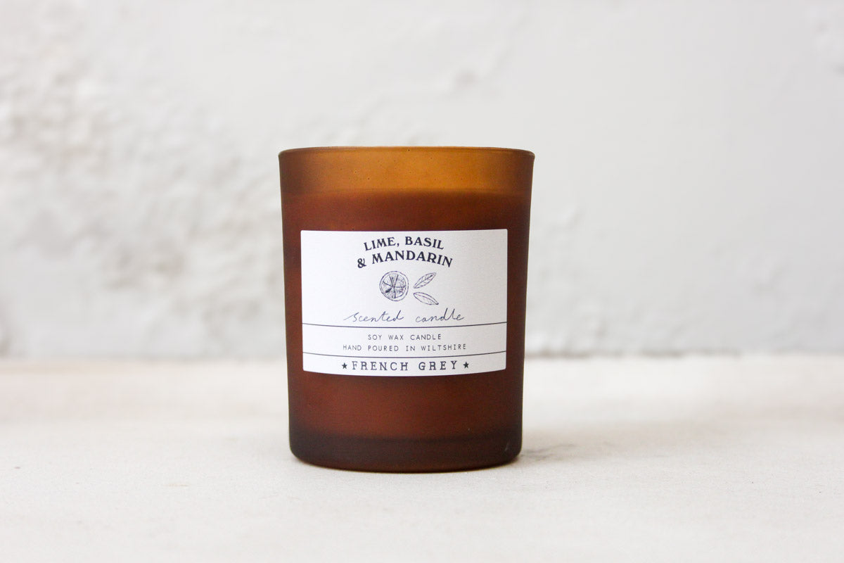 Lime, Basil & Mandarin - French Grey Signature Candle