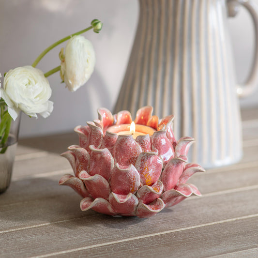Tresco Blush Petal Candle Holder