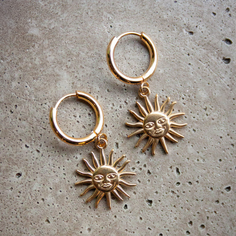 Sun Drop Huggie Earrings