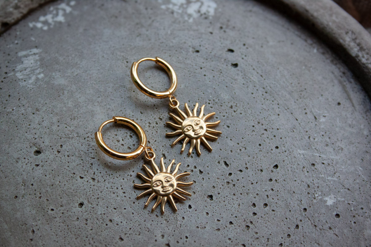 Sun Drop Huggie Earrings