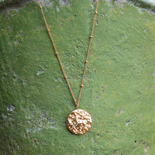 Textured Disc Necklace