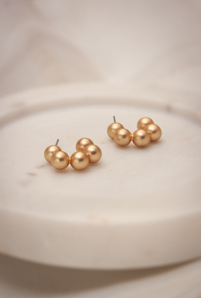 Gold Bubble Mini Hoops
