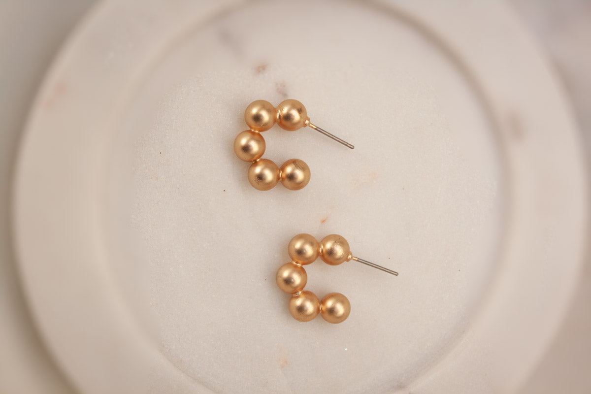 Gold Bubble Mini Hoops