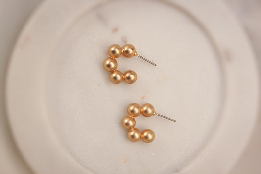 Gold Bubble Mini Hoops