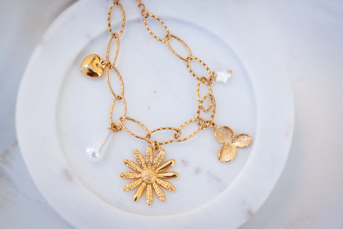 Golden Meadow Charm Bracelet