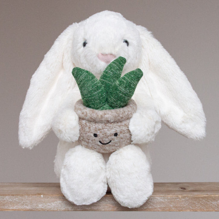 Jellycat Cream Bunny with Plant