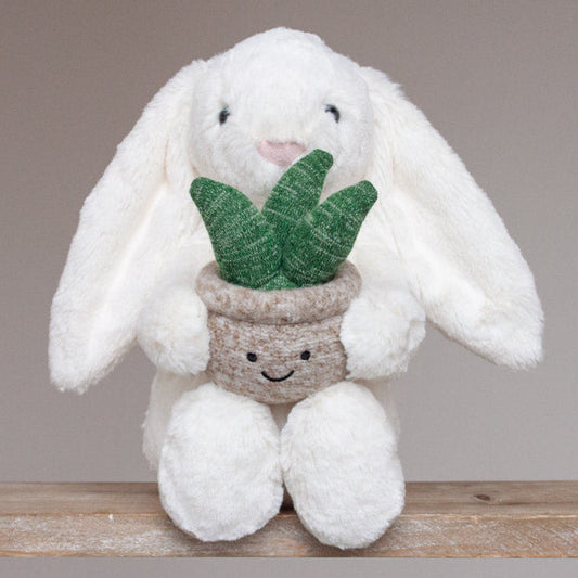 Jellycat Cream Bunny with Plant