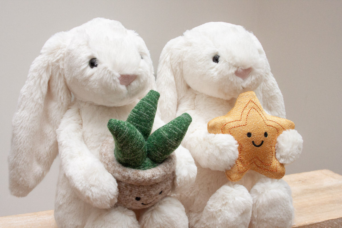 Jellycat Cream Bunny with Plant