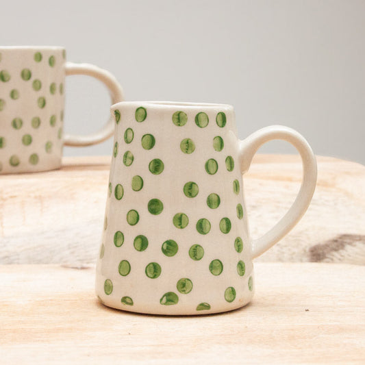 Stoneware Spotty Mini Jug - Green