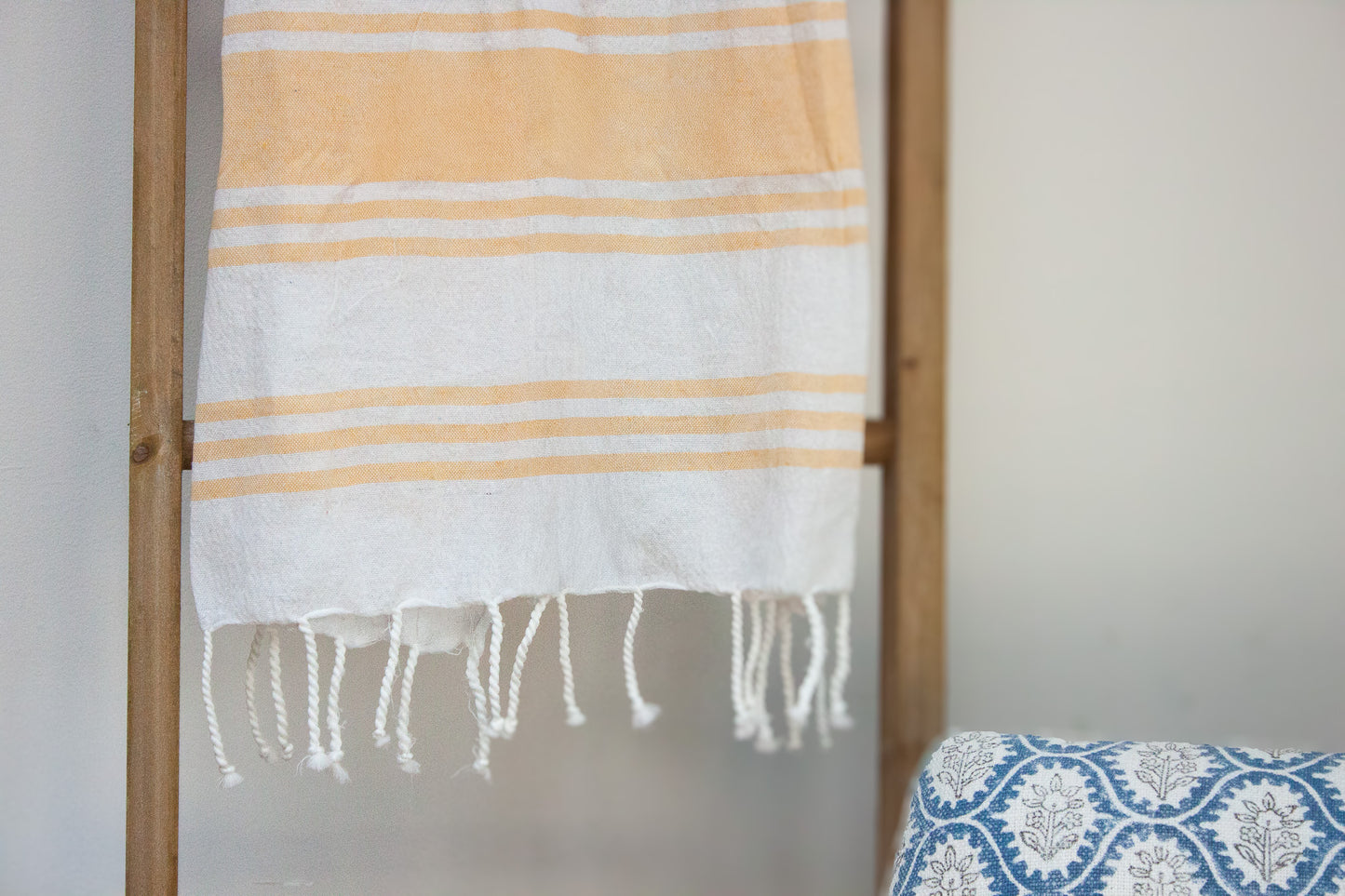 Yellow Hammam Stripe Spa Towel