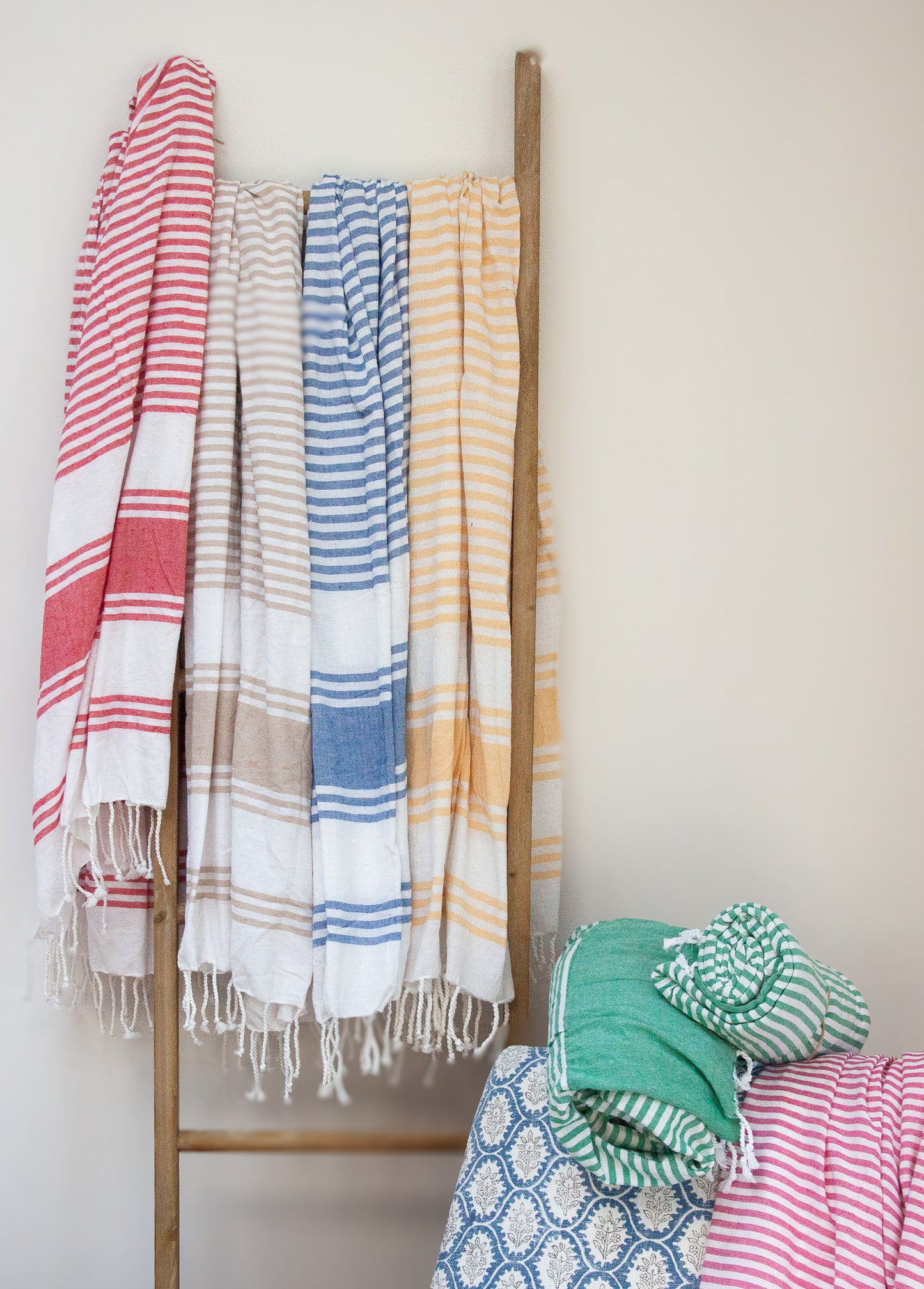 Blue Hammam Stripe Spa Towel