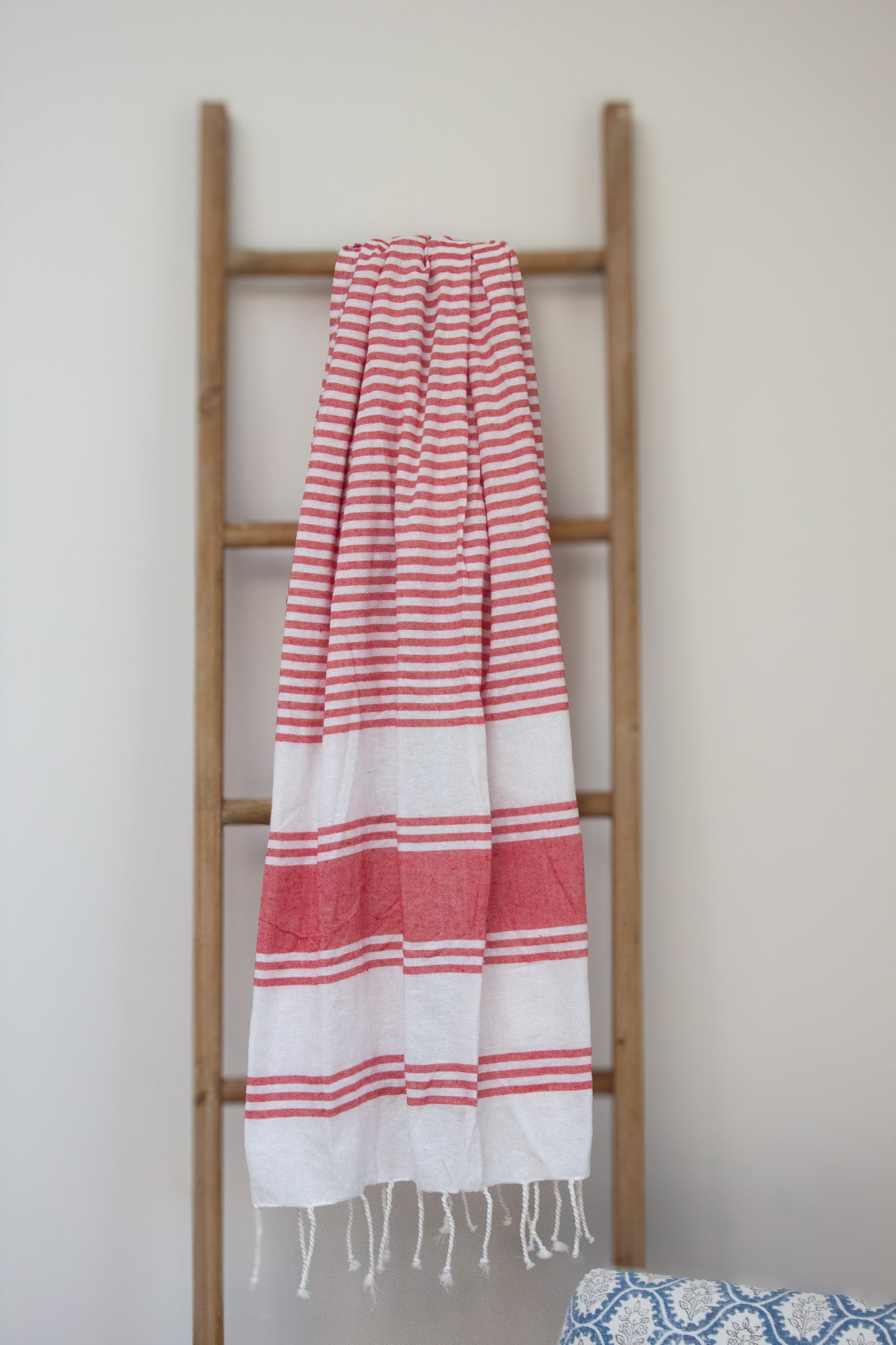 Red Hammam Stripe Spa Towel