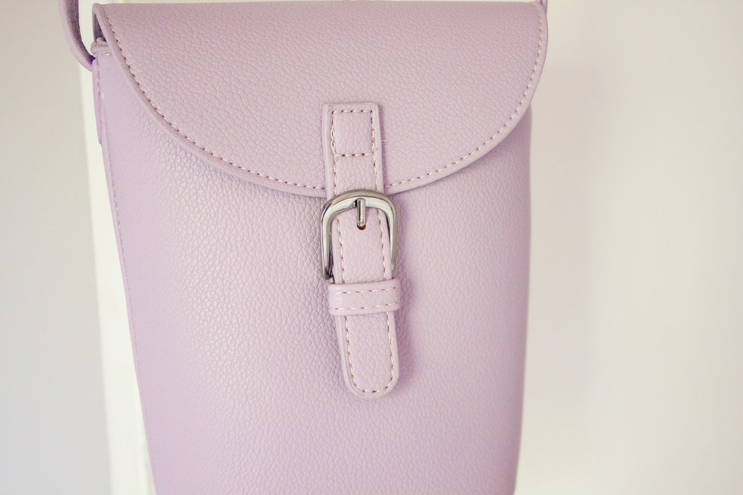 Lilac Faux Leather Crossbody
