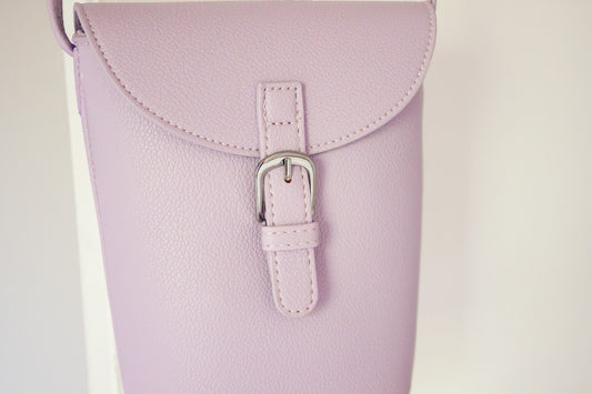 Lilac Faux Leather Crossbody
