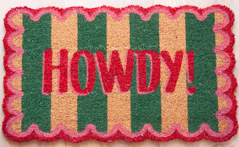 Howdy Stripe Coir Doormat – 45 x 75cm