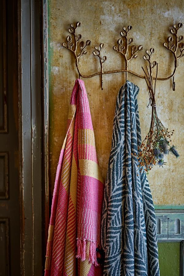 Green Botanical Cotton Throw & Picnic Blanket