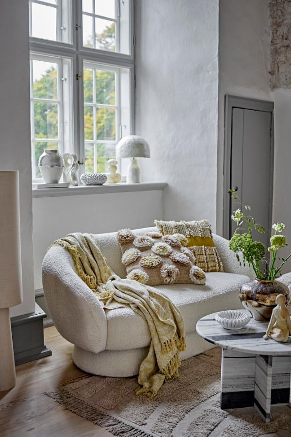 Yellow Floral Cotton Throw & Picnic Blanket