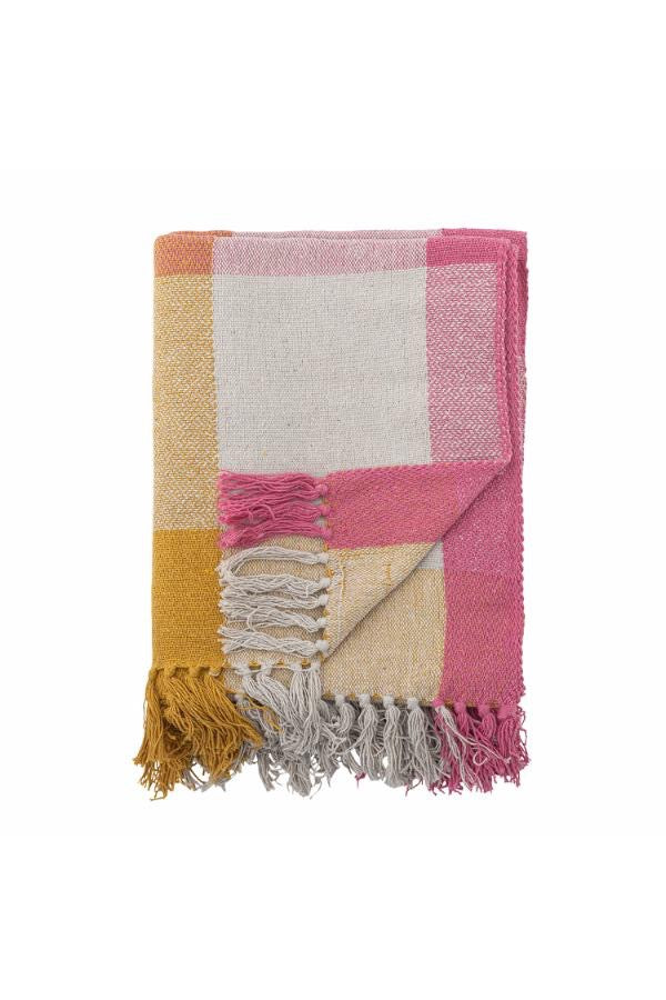 Pastel Check Cotton Throw & Picnic Blanket