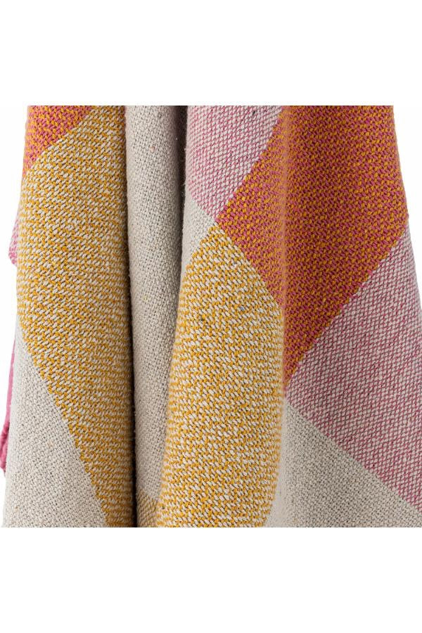 Pastel Check Cotton Throw & Picnic Blanket