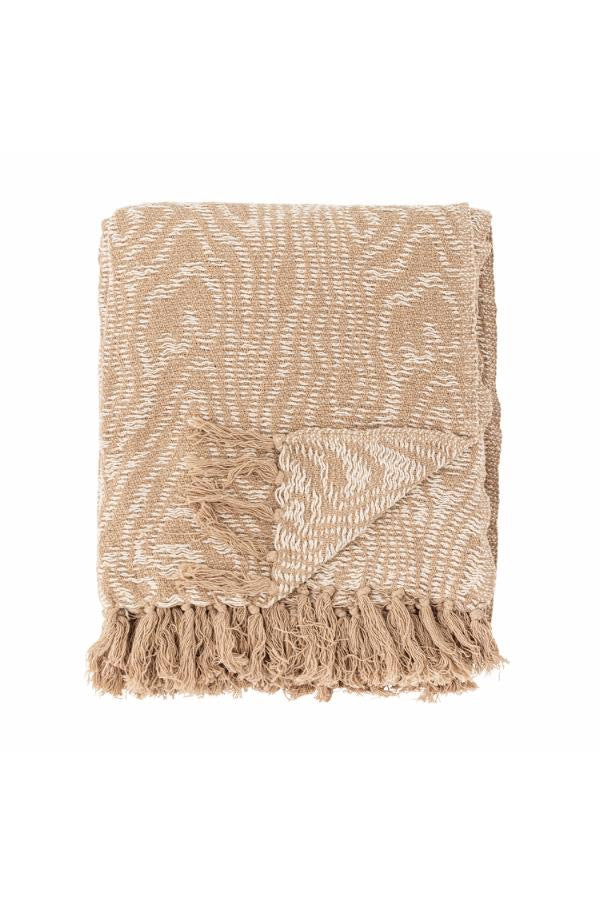 Natural Woven Cotton Throw & Neutral Picnic Blanket