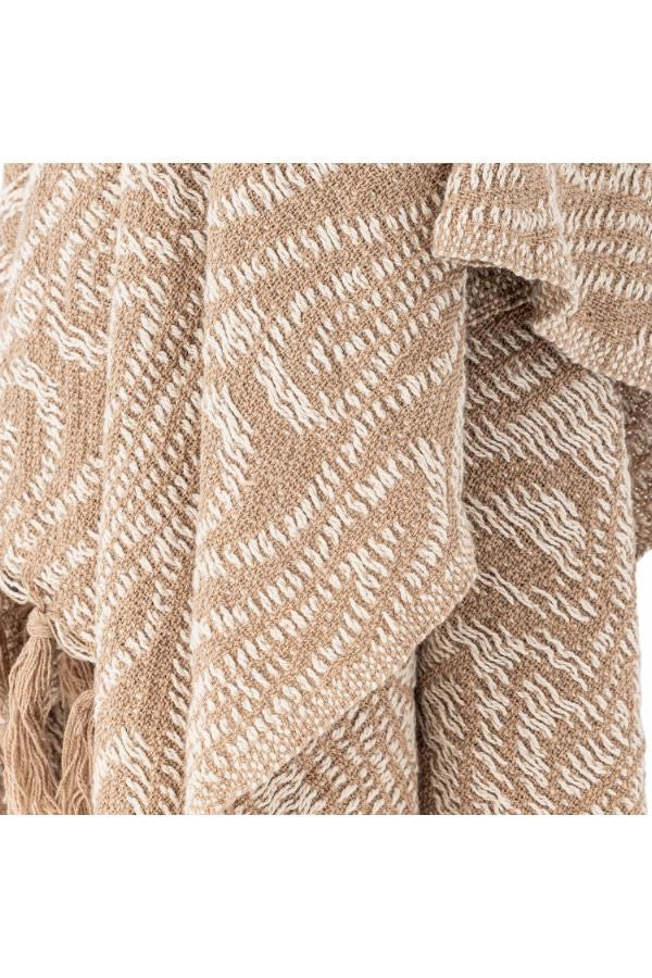 Natural Woven Cotton Throw & Neutral Picnic Blanket