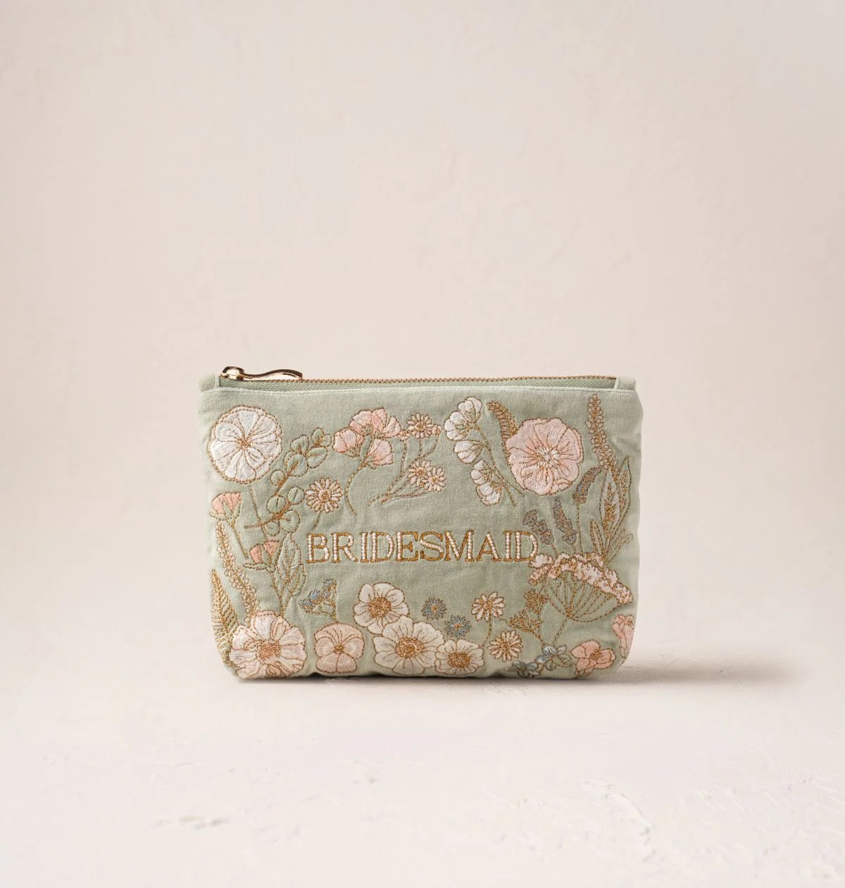 Elizabeth Scarlett Pressed Flowers Bridesmaid Mini Pouch