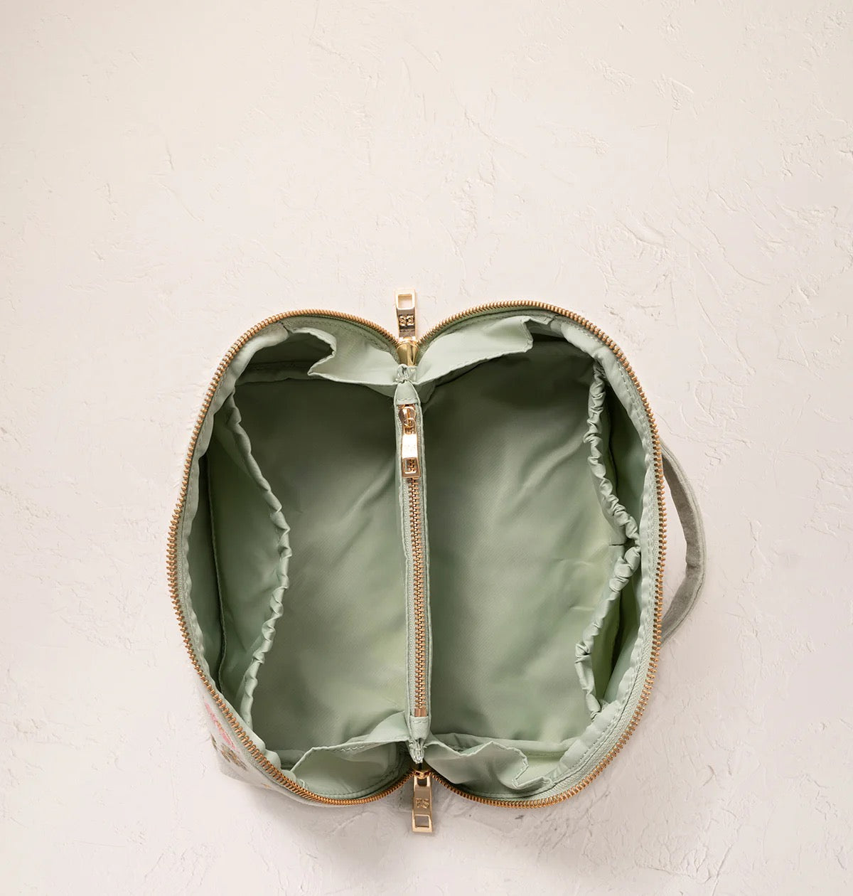 Elizabeth Scarlett Pressed Flowers Open Flat Makeup Bag