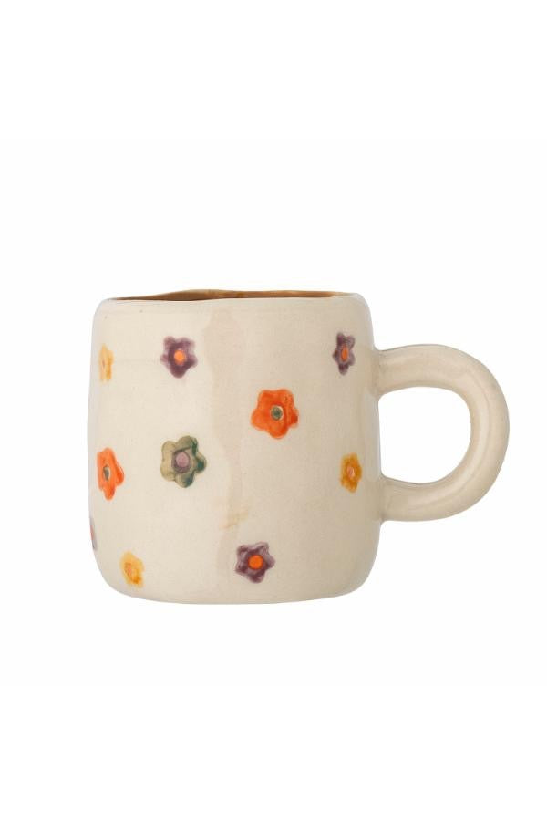 Addy Espresso Cup, Stoneware - White Floral
