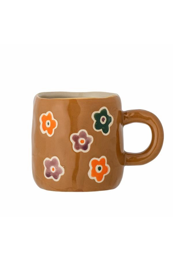 Addy Espresso Cup, Stoneware - Mustard Floral