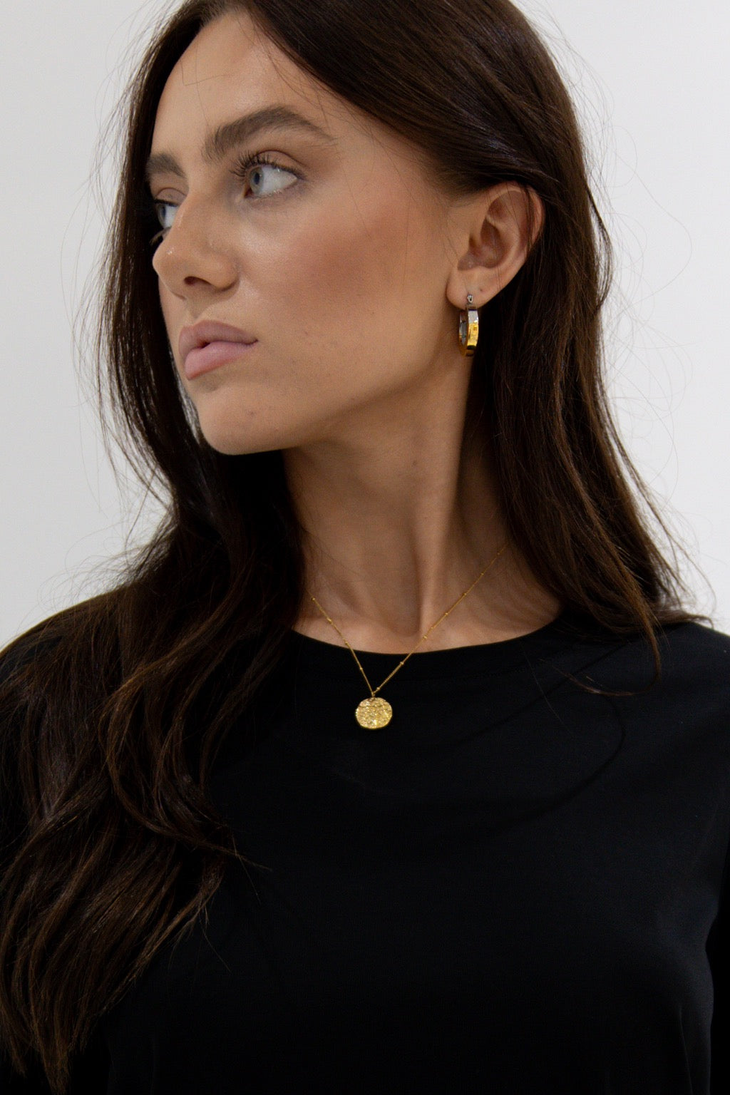Textured Disc Necklace