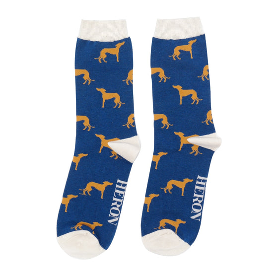Men's Bamboo Socks Greyhound Navy