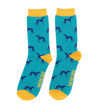  Men's Bamboo Socks Greyhound Teal