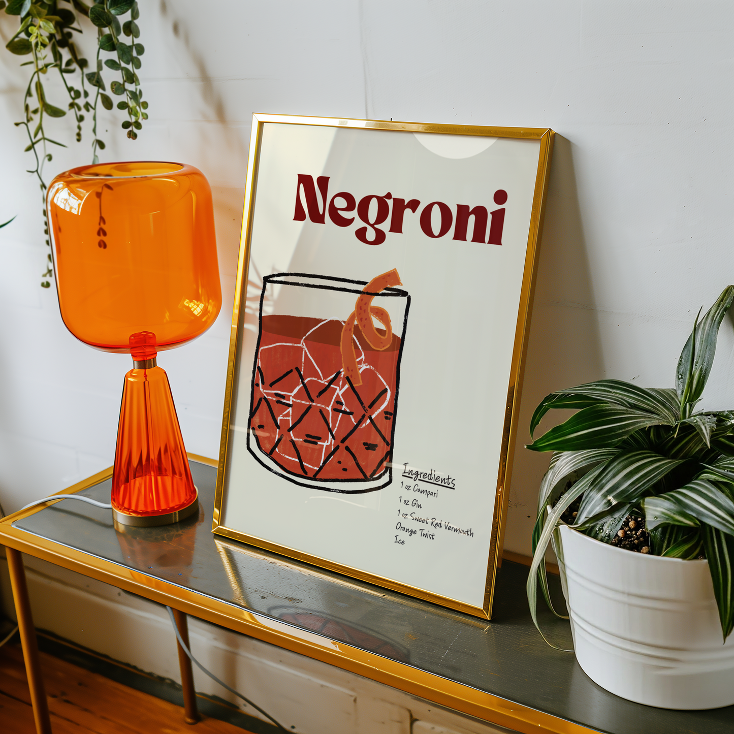 Negroni Cocktail Print