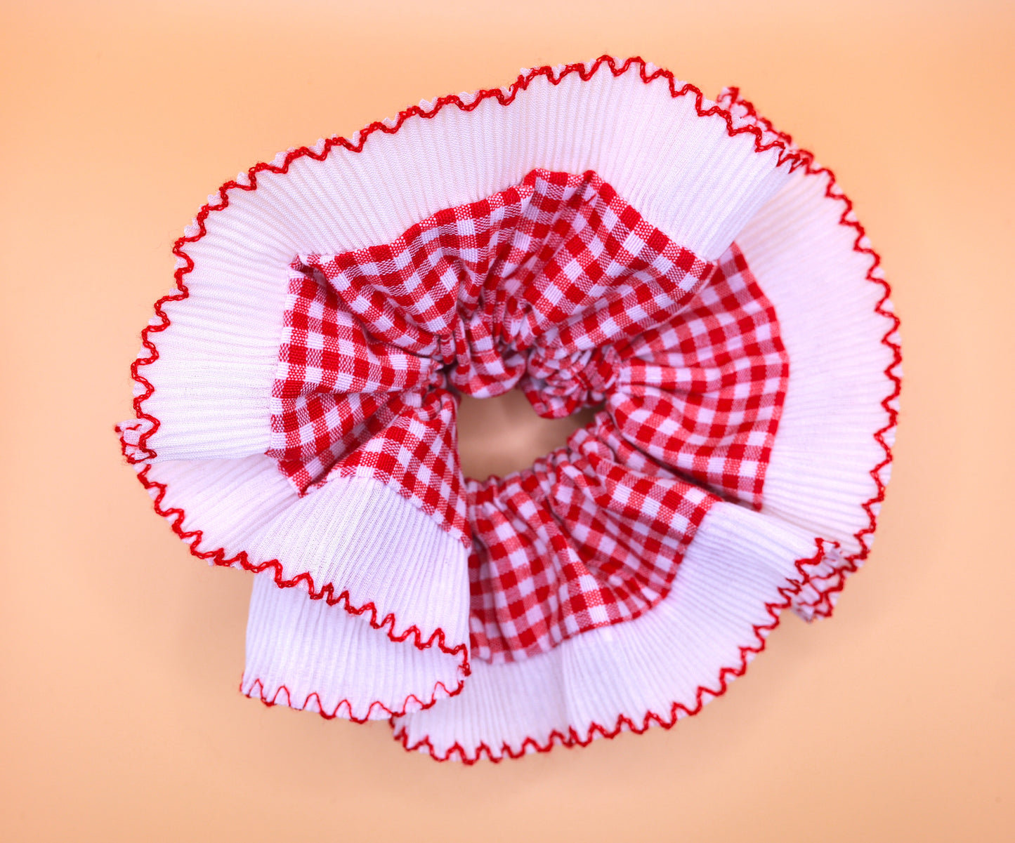 Gingham red giant Scrunchie