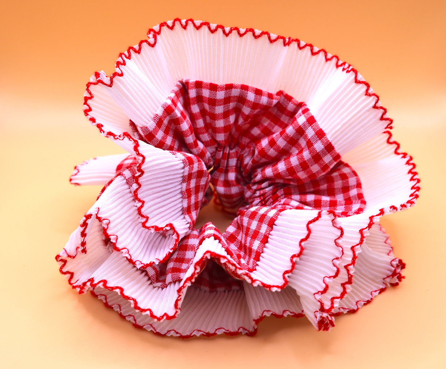 Gingham red giant Scrunchie