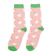  Ladies Bamboo Socks Hens Pink
