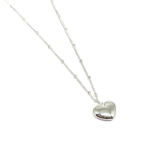 Eloise Heart Necklace Silver