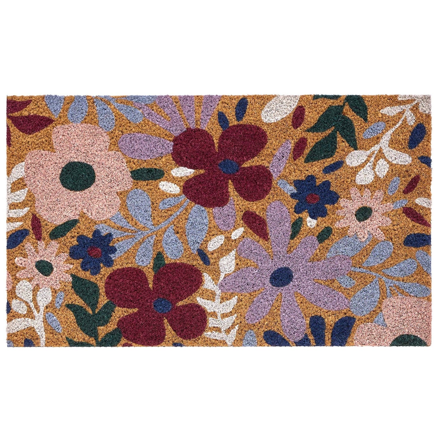 My Mat Printed Coir Wildflower Meadow Doormat: 45x75