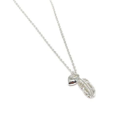 Laylin Feather Necklace Silver