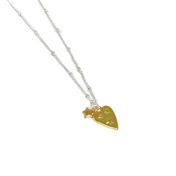Nadia Heart Necklace Gold